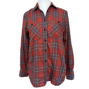 Denim & Supply Ralph Lauren Utility Shirt Womens S Red Plaid Rodeo Western
